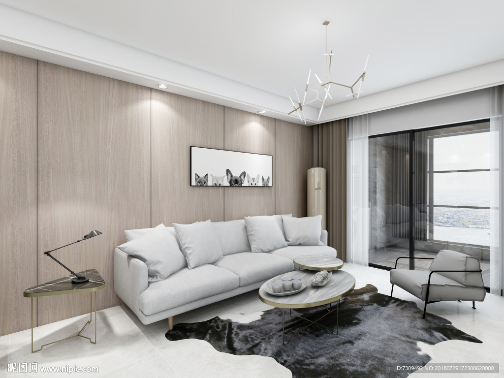 现代简约客厅装修效果图