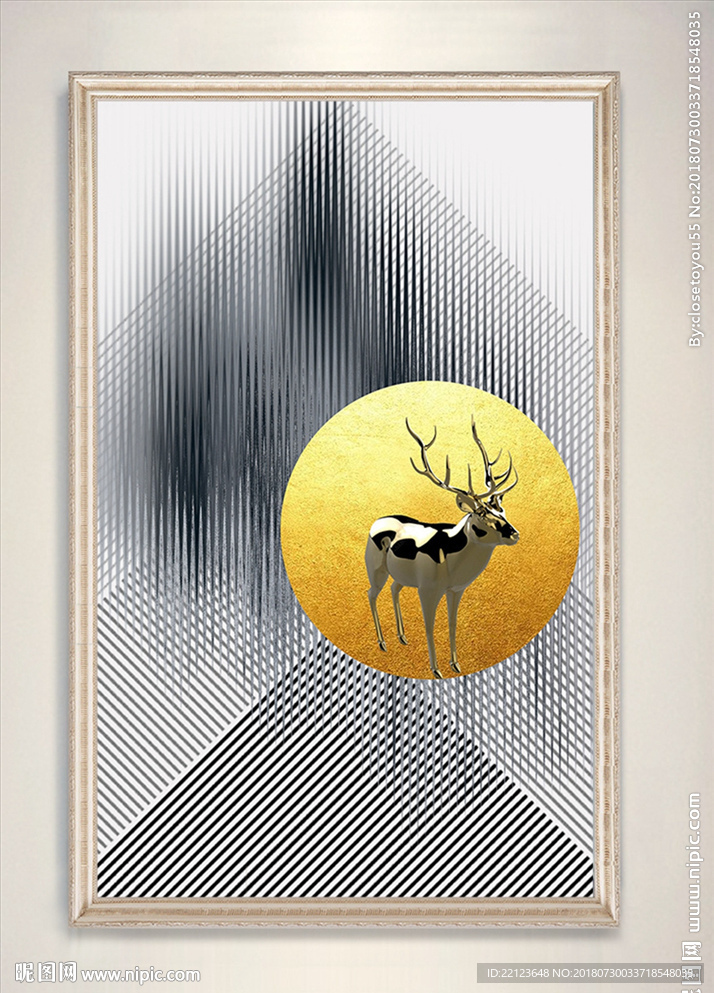 简约抽象现代装饰画设计图__绘画书法_文化艺术_设计图库_昵图网nipic