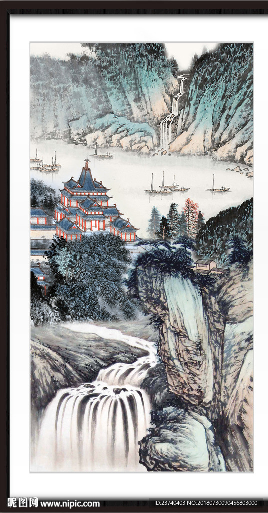 竖幅国画