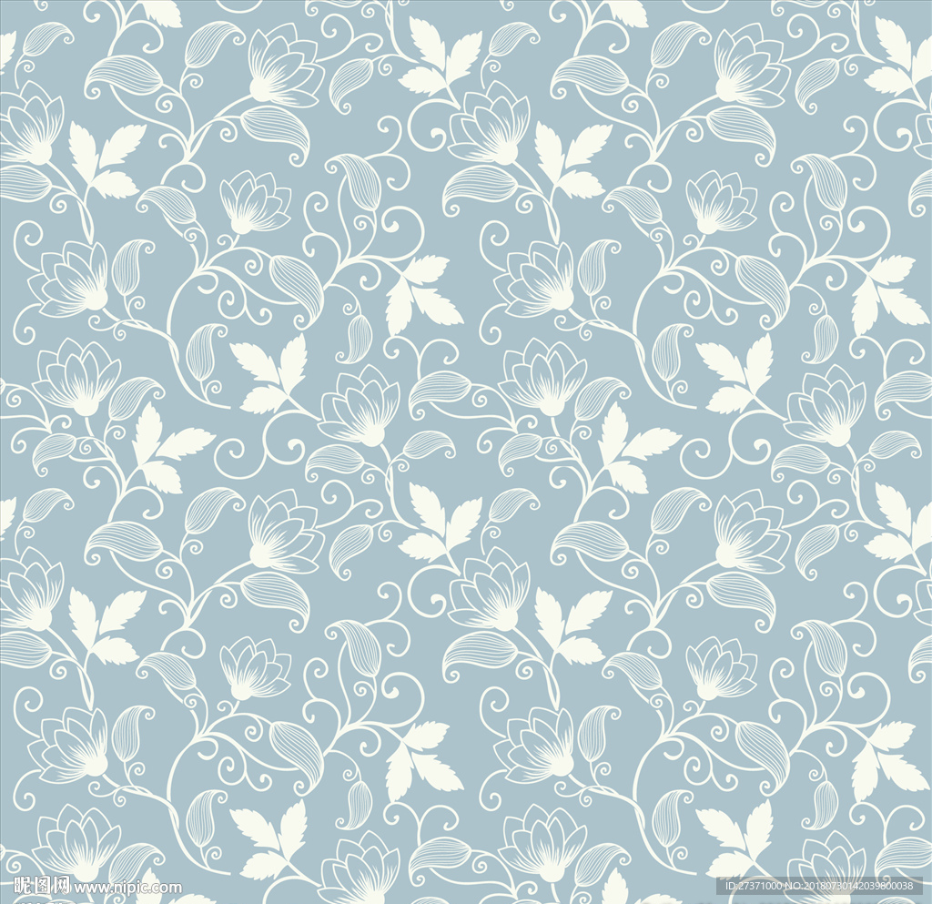 矢量淡蓝花瓣圈背景图