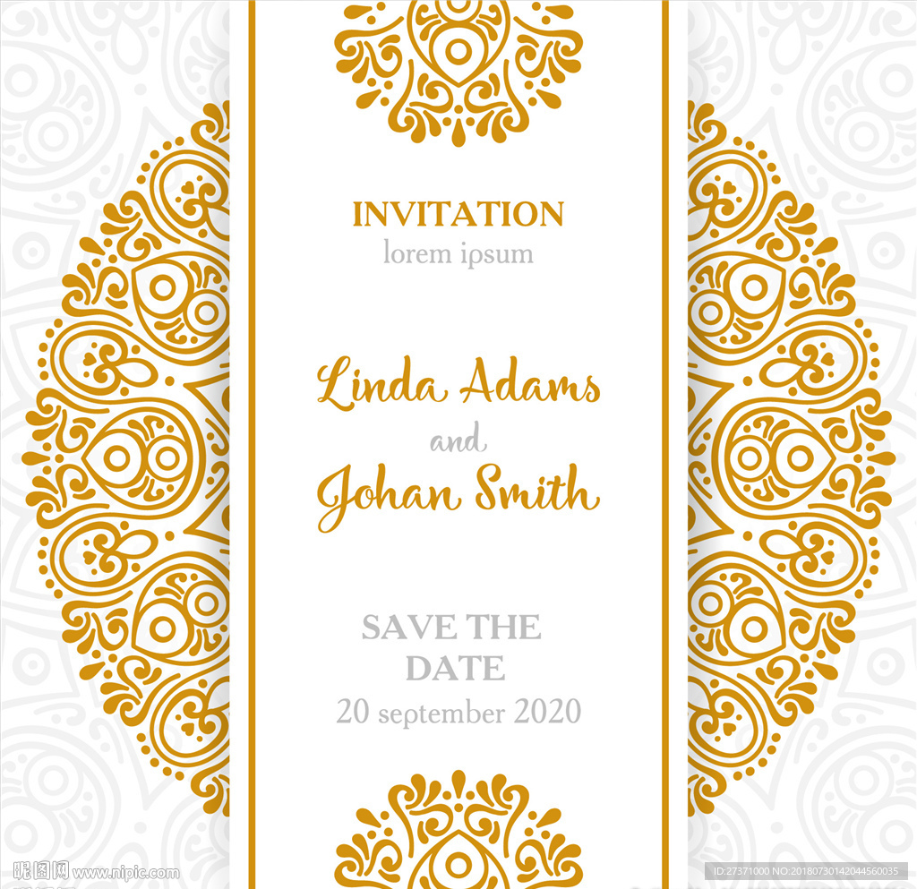 矢量涂绘请帖背景图