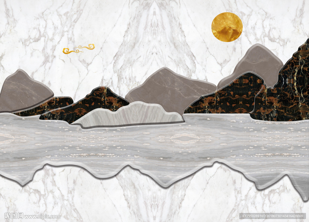 3D大理石背景墙