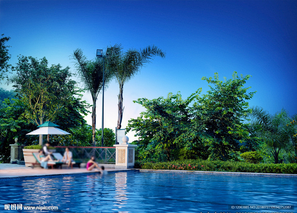 泳池园林景