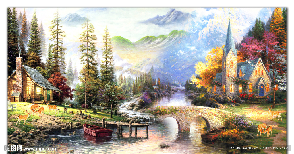 油画风景图片
