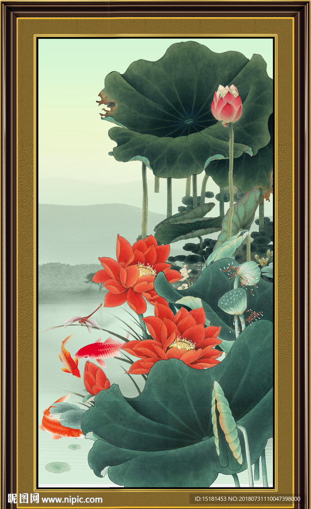 国画荷花