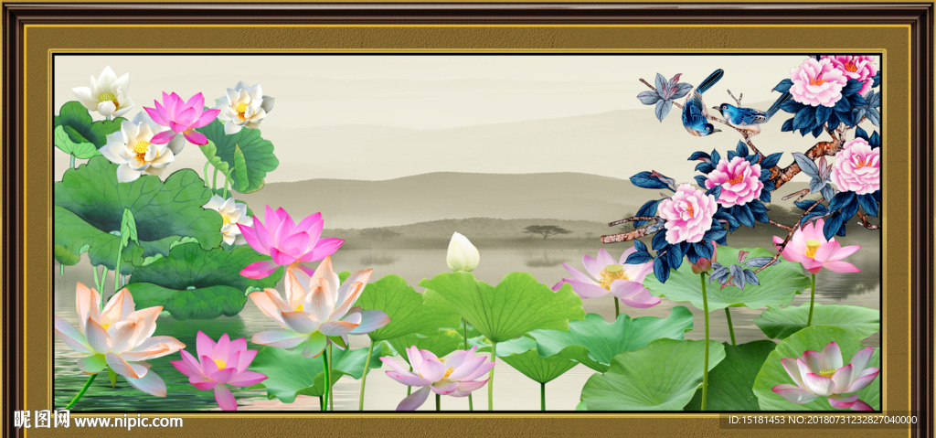 荷花图
