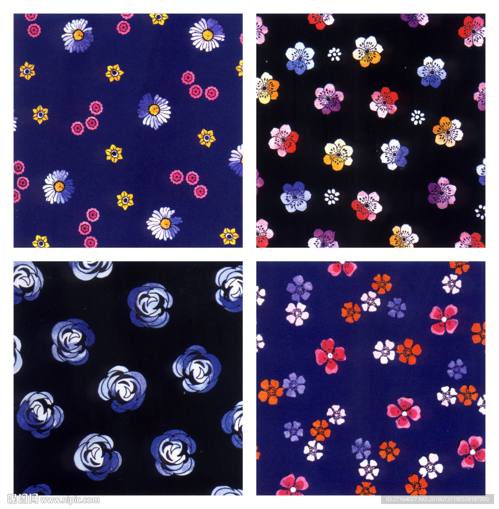 大牌欧式小花型  服装花型