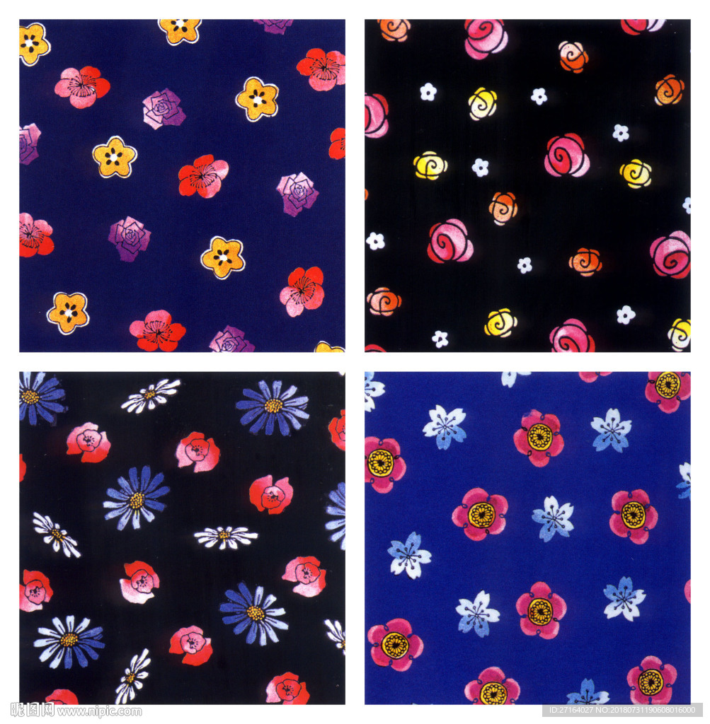 大牌欧式小花型  服装花型