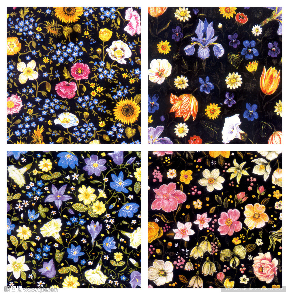 大牌欧式小花型  服装花型