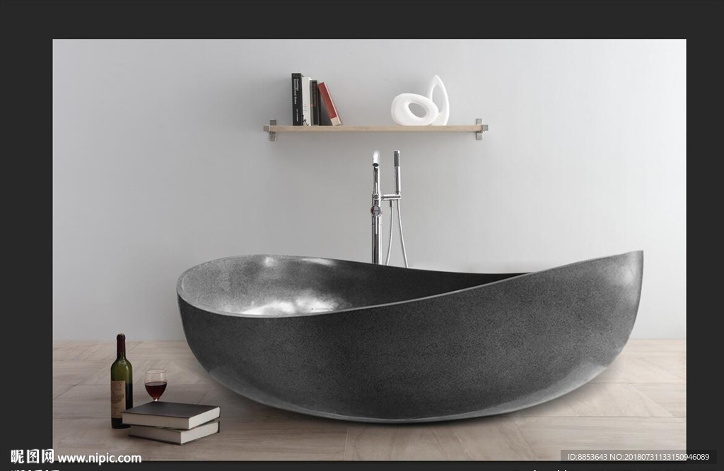 黑色浴缸效果图