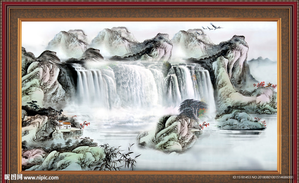 山水国画 财源滚滚