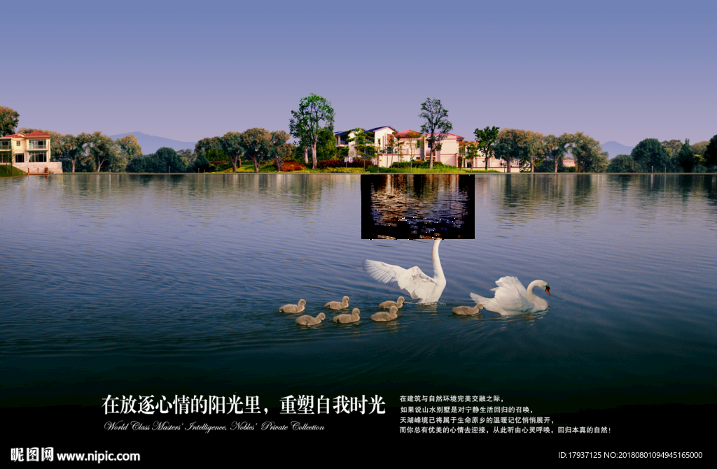 园林 山水 江湖 插画 黑金