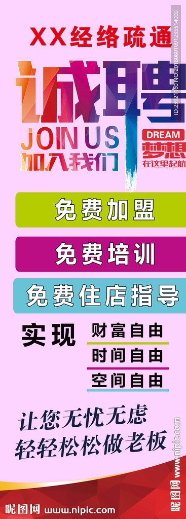 经络疏通招聘海报