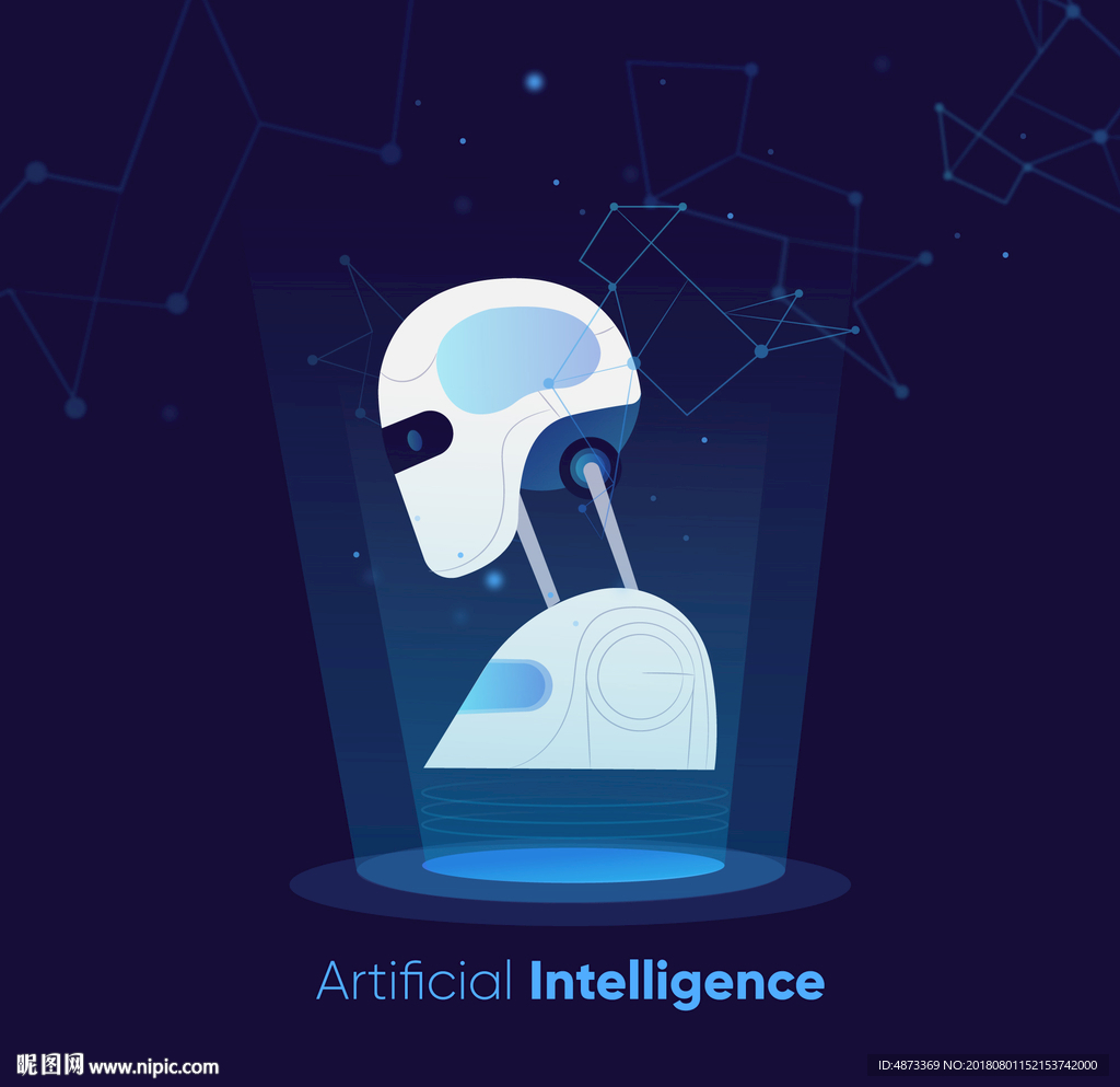 抽象风格的人工智能背景