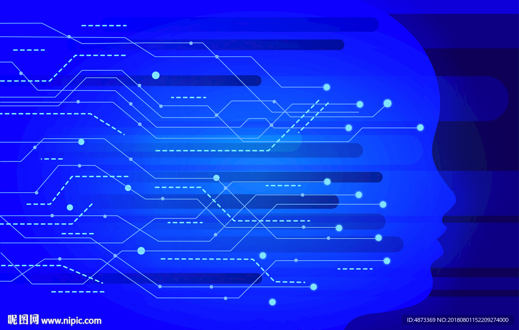 抽象风格的人工智能背景