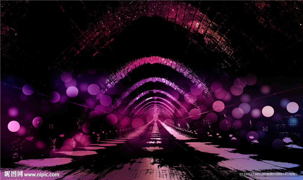 星空遂道背景墙