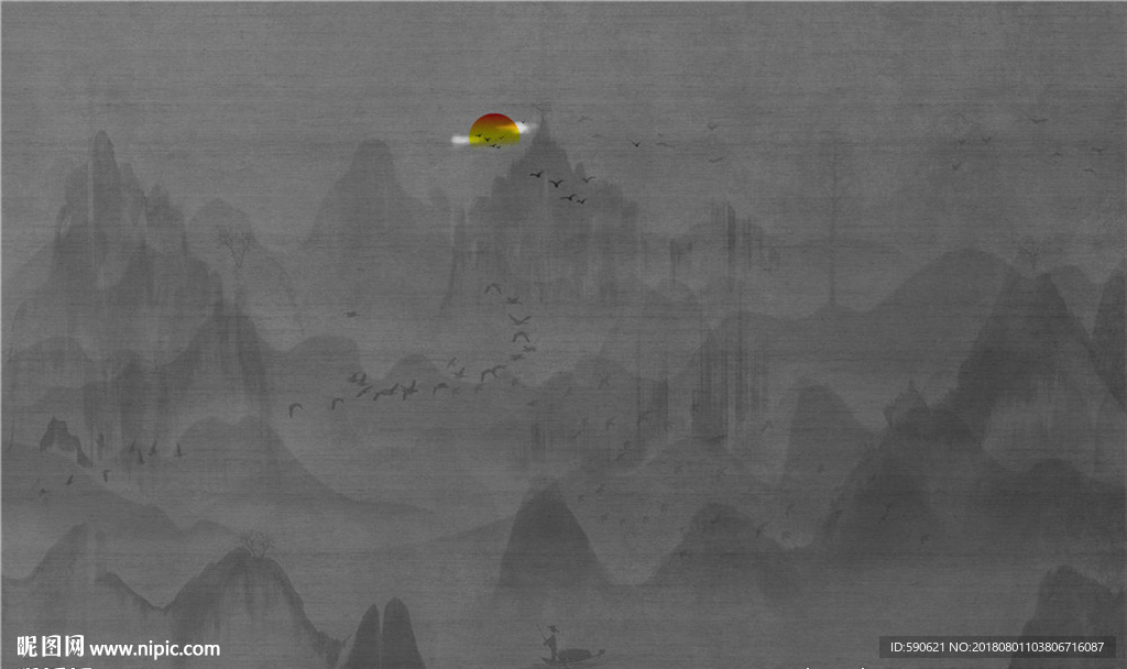 国画背景墙