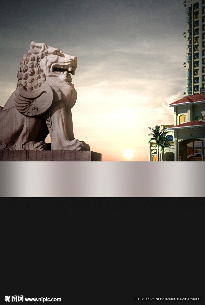 园林 山水 江湖 插画 黑金