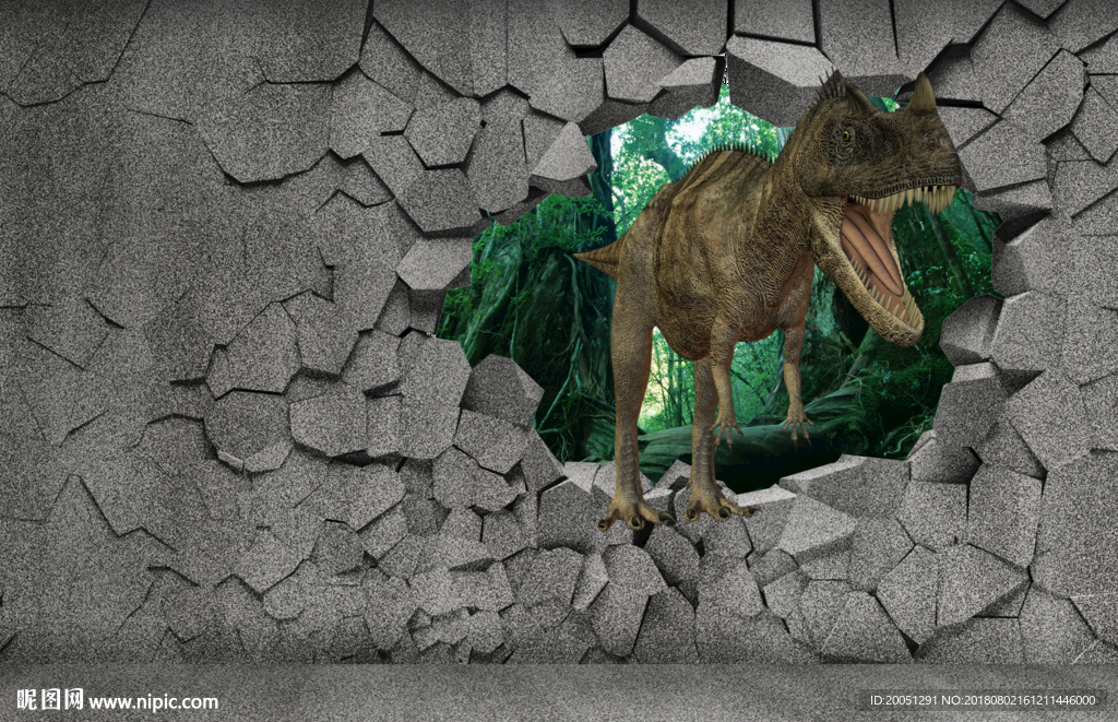 3d背景墙恐龙
