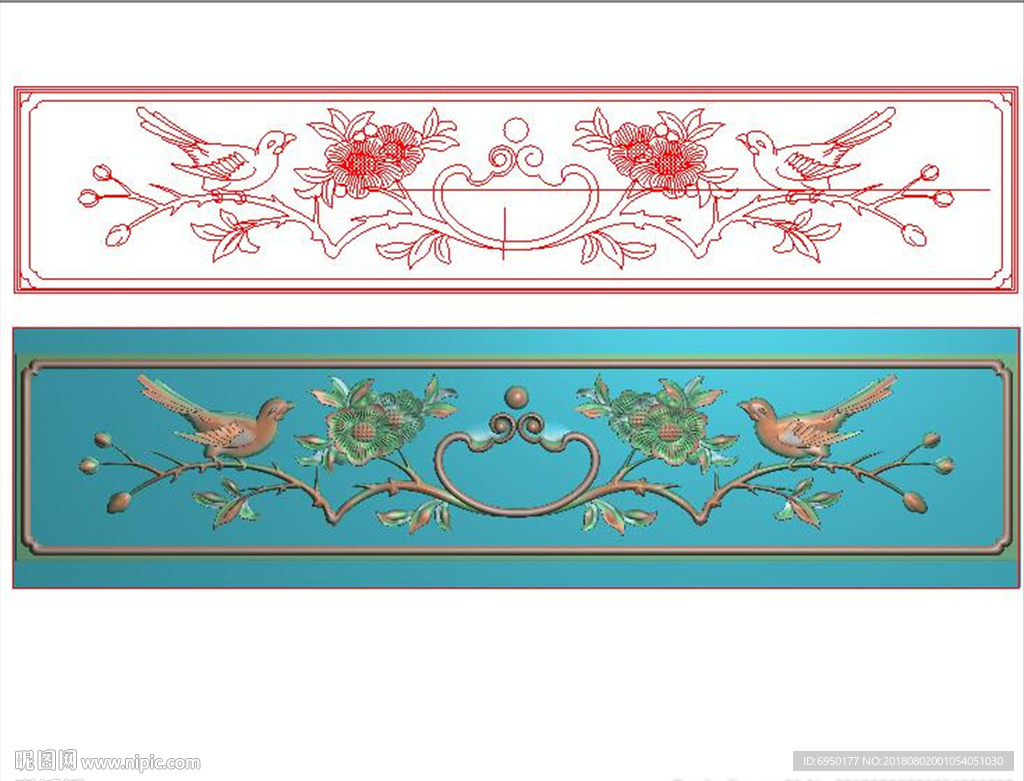 花鸟梅花喜上眉梢抽屉拉手精雕图