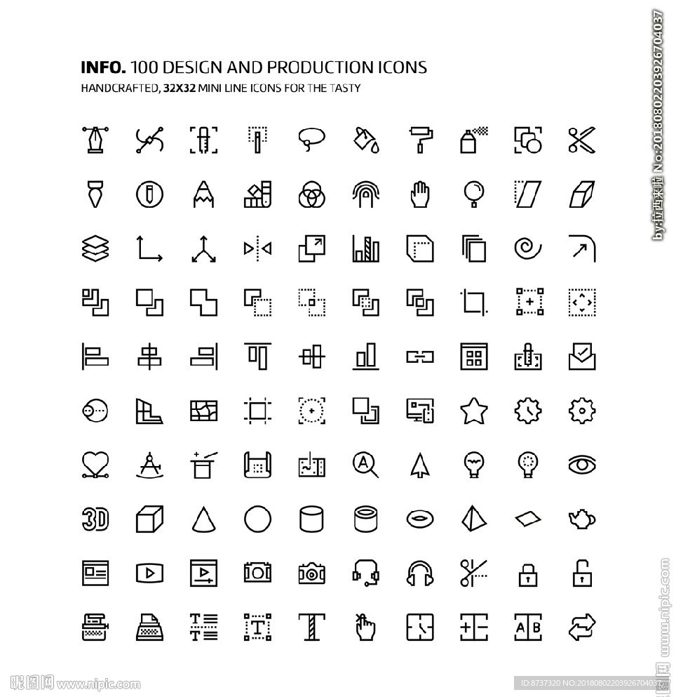 100种设计图标icons