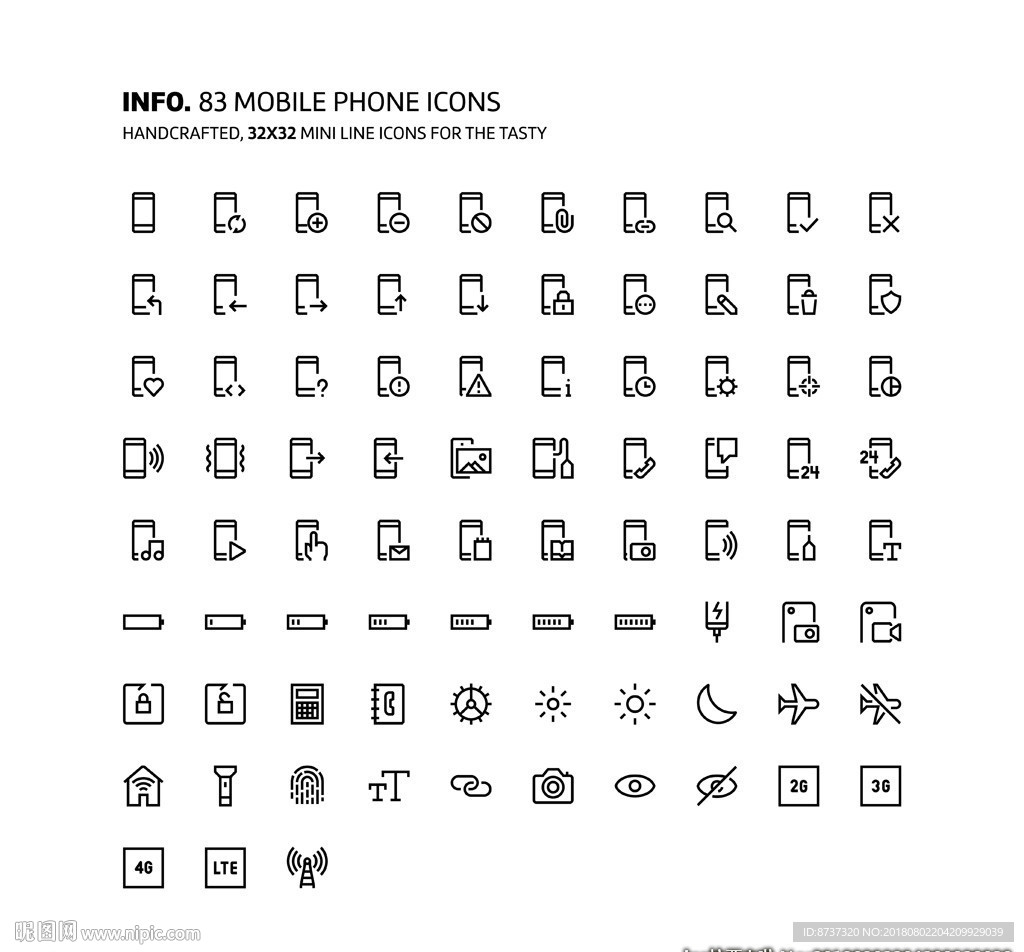 83种手机界面图标icons