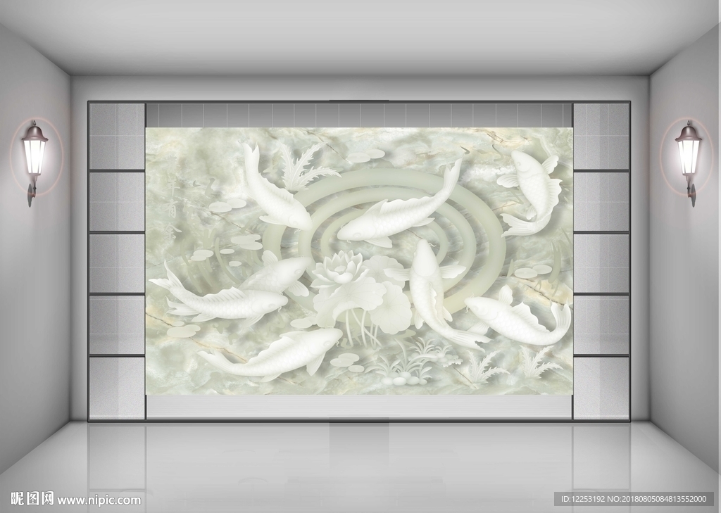 年年有余背景墙