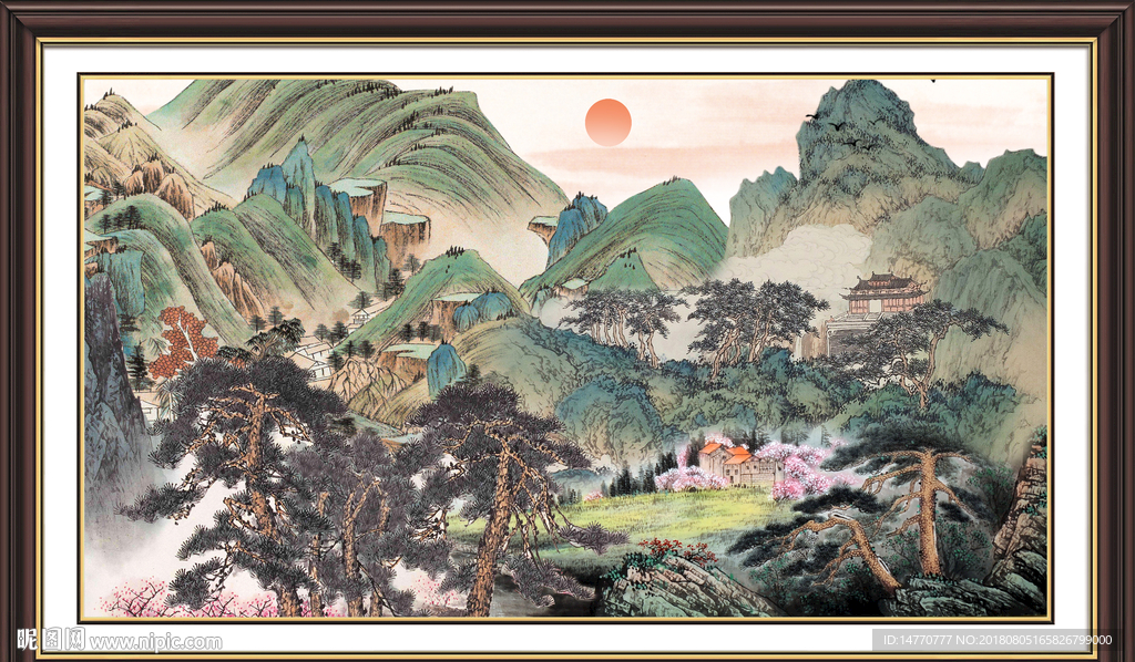 巨幅山水画