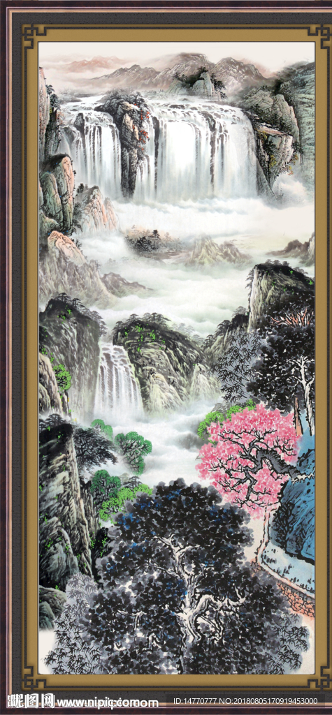 竖幅国画