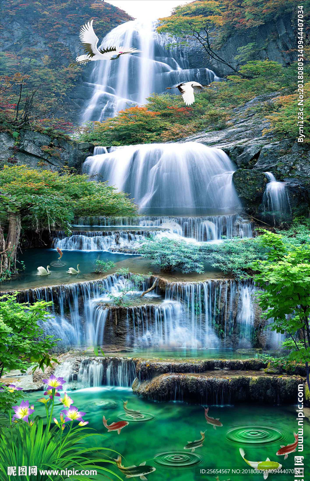高山流水背景玄关