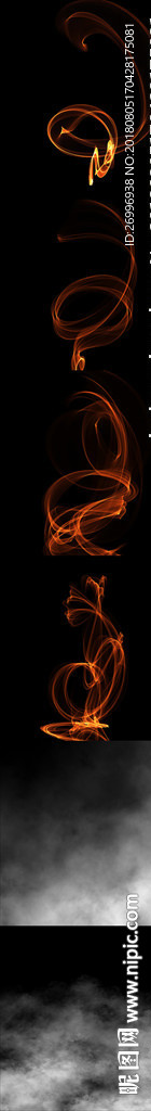 6款高清蓝色烟雾山水装饰大图