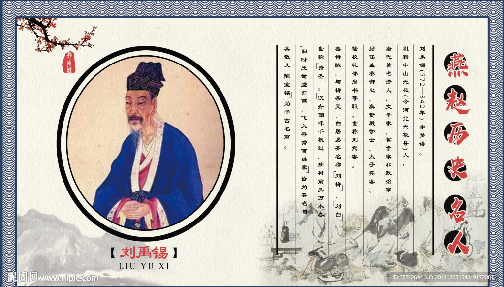 燕赵历史人物 刘禹锡