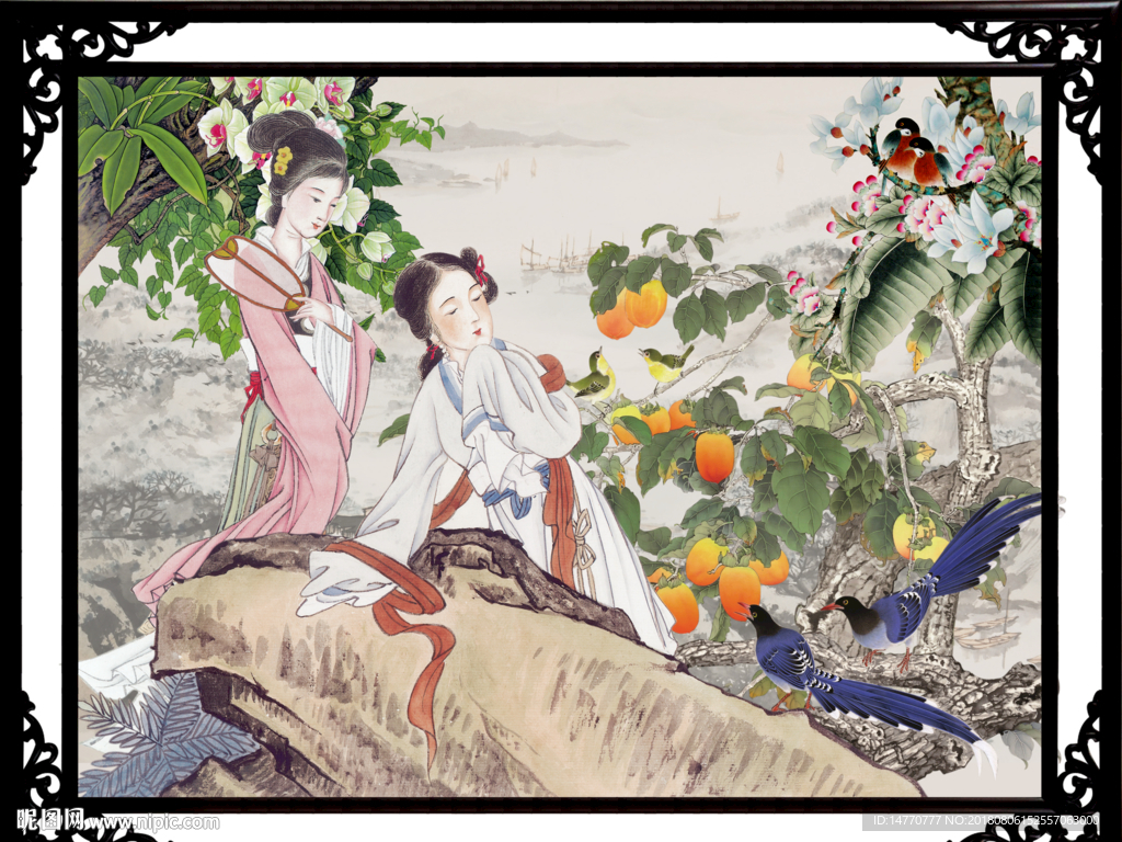 国画仕女图