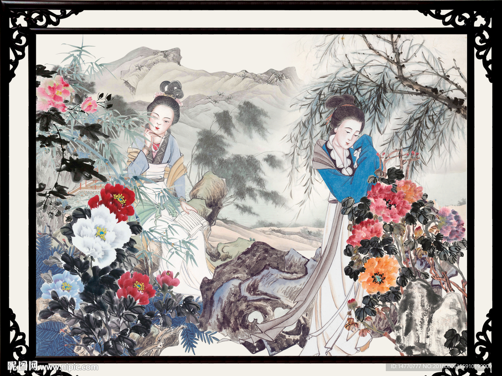 国画仕女图