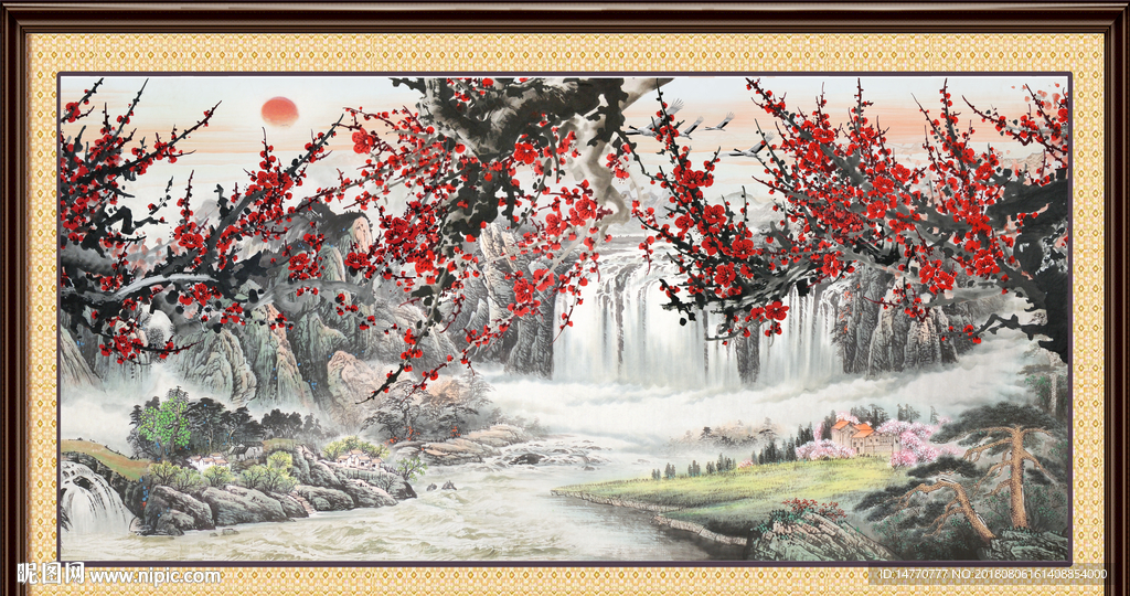 国画梅花