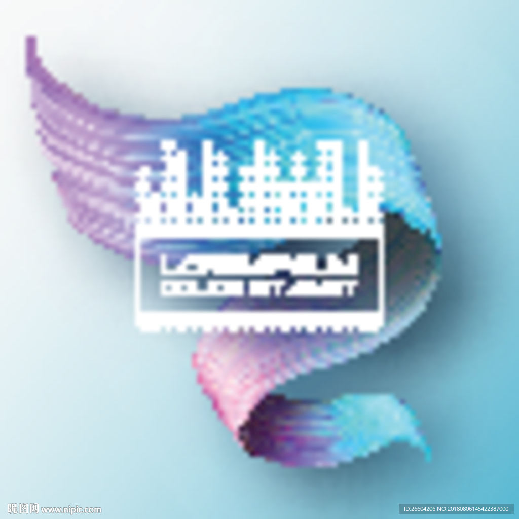 炫彩质感商业综合体几何图形海报