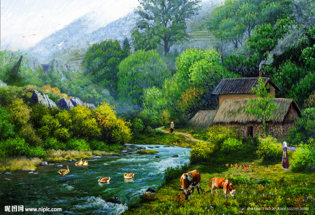 乡村油画