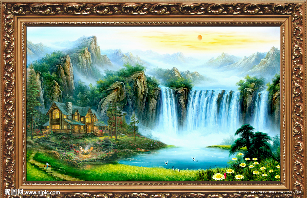 山水油画
