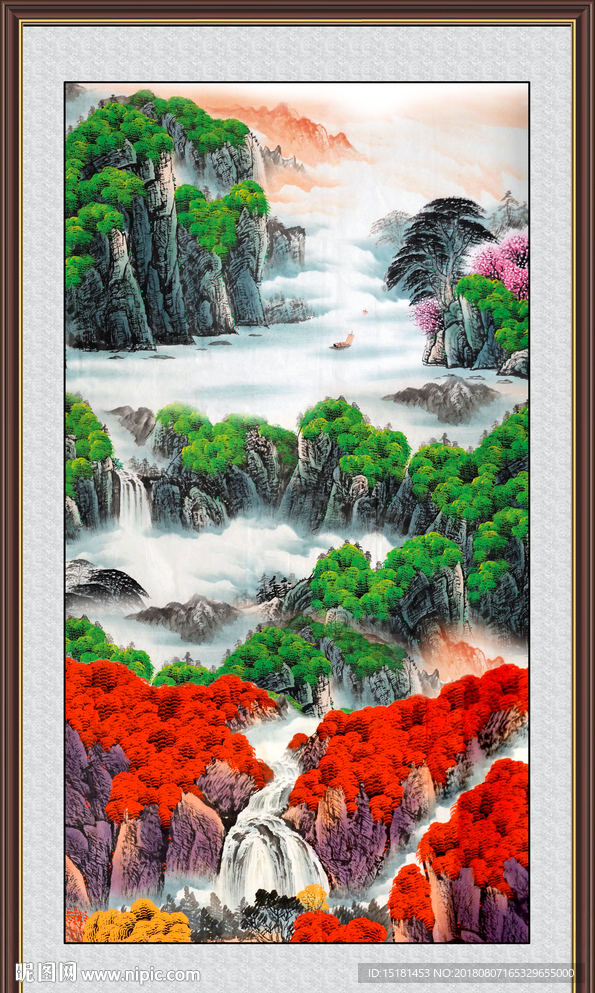 竖幅国画