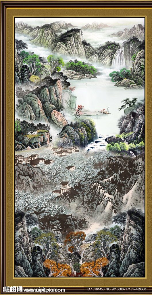 竖幅国画