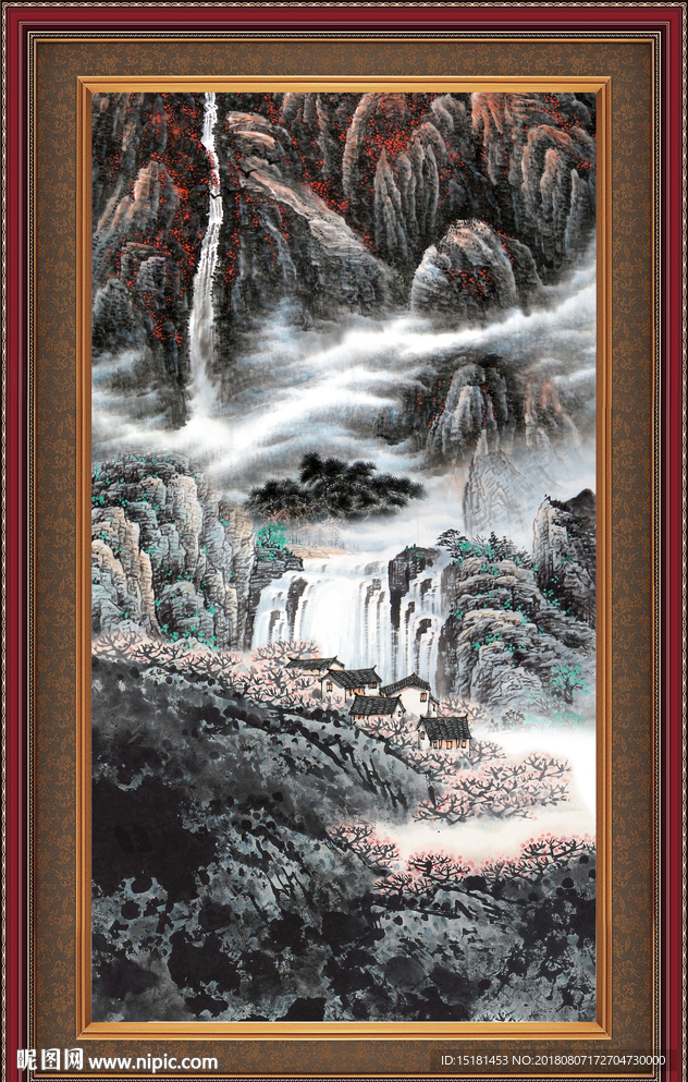 竖幅国画