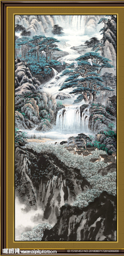 竖幅国画