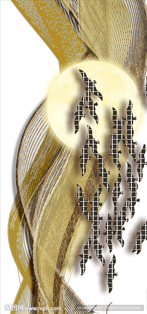 飞鸟玄关装饰画