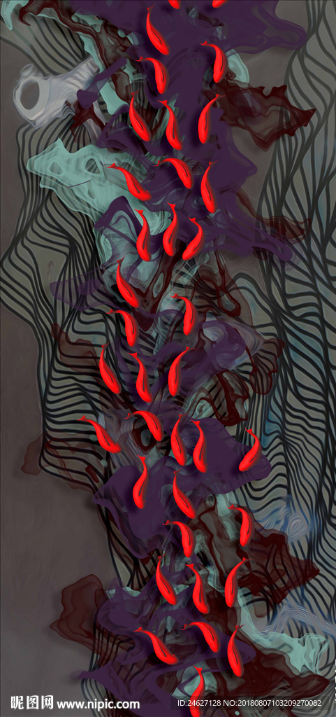 游鱼抽象流体