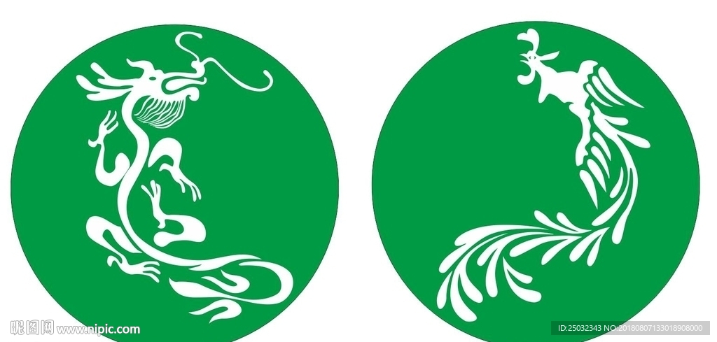 龙凤矢量 CDR 图案