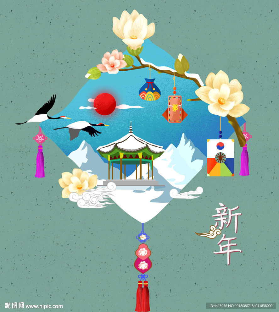 手绘花卉纹样