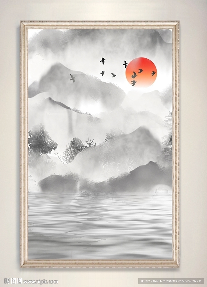 中式现代大气水墨装饰画