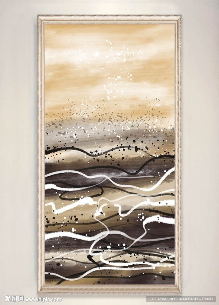 欧式复古手绘抽象油画装饰画