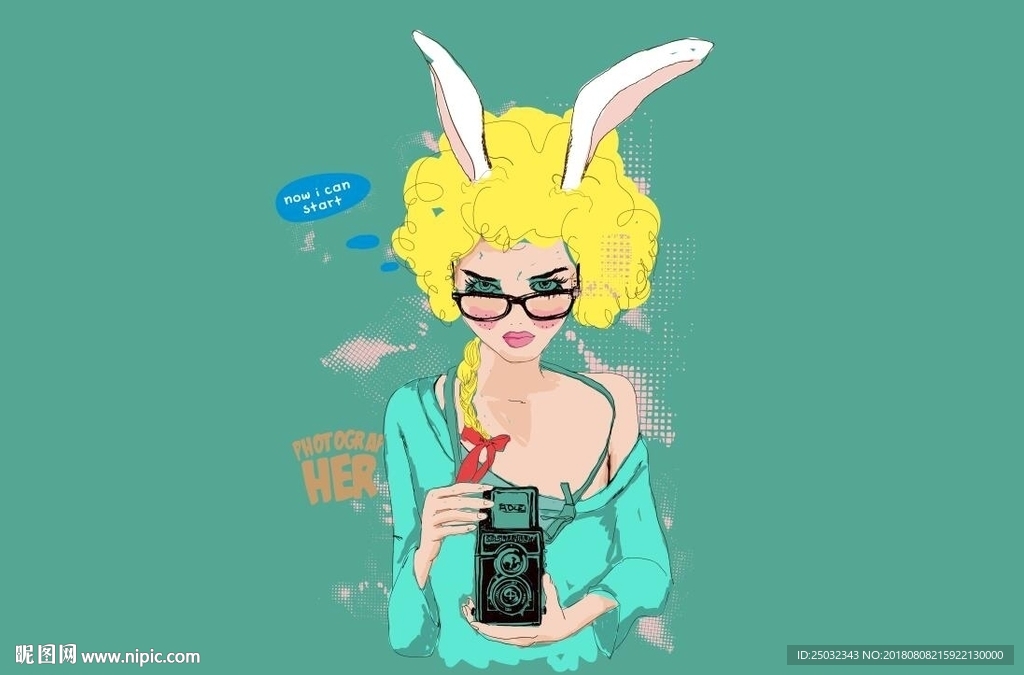 印花矢量图 人物 女人 生活元