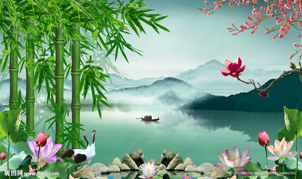 江南春电视背景墙